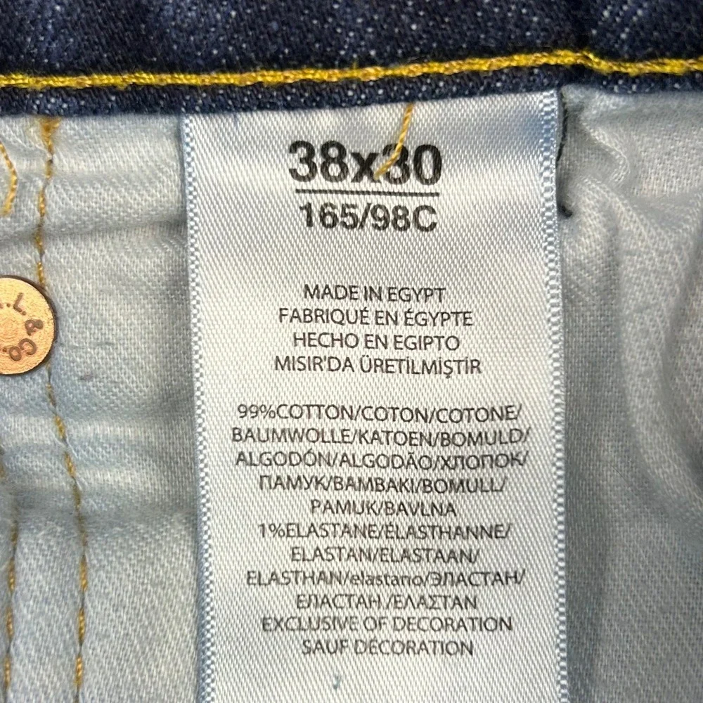 Polo Ralph Lauren Varick Slim Straight Jeans Mens 38x30 Dark Wash Stretch Denim